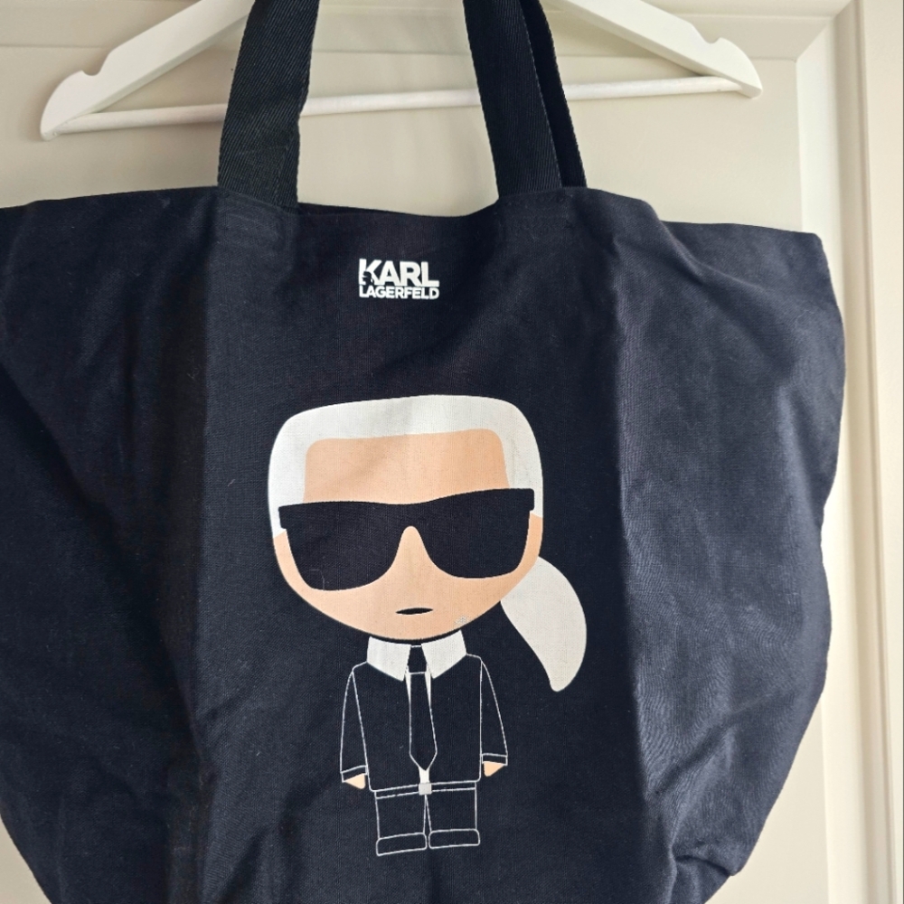 Karl Lagerfeld Black Graphic Tote